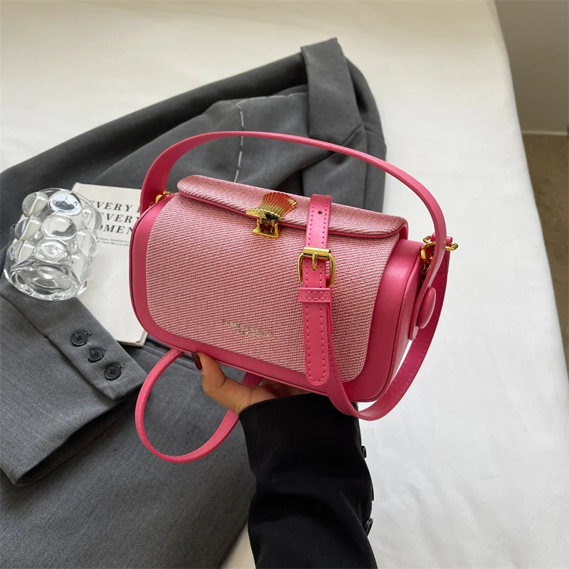 Fashion Mini Square Crossbody Bag 2024 Luxury Designer Pure Color Satchel hand bags