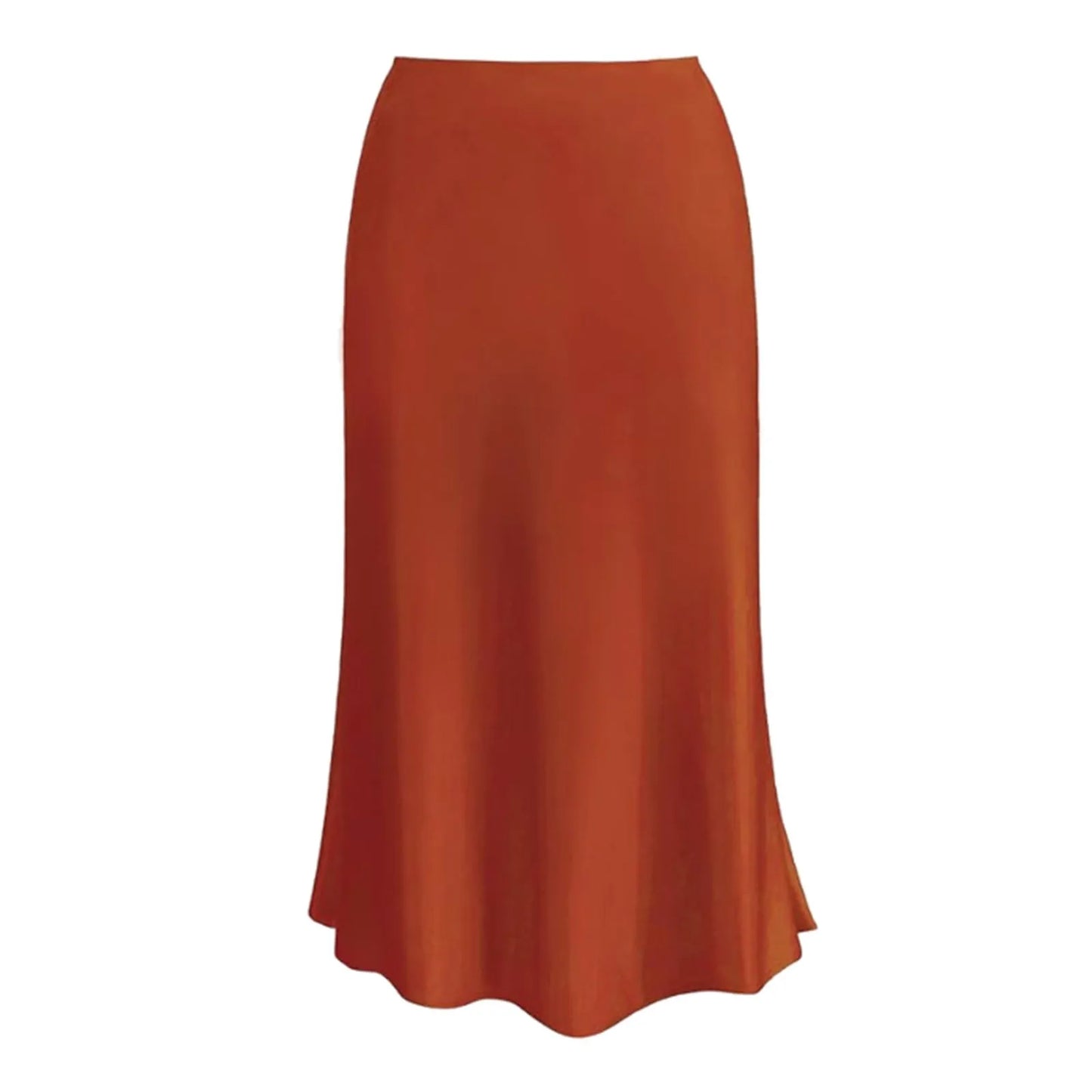 Korean-Inspired Fishtail Skirt – High-Waist Silk Satin Elegance for Women