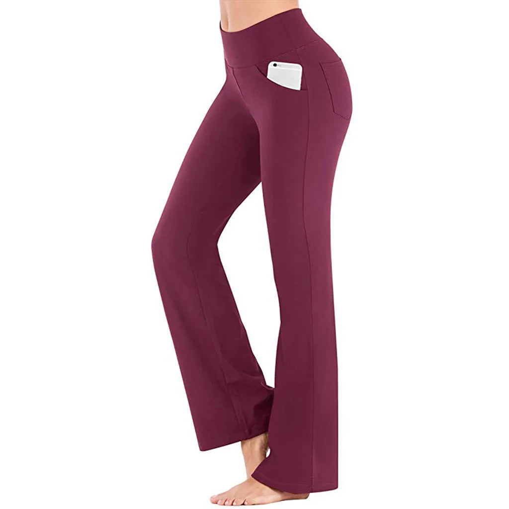 Women's Elegant High-Waist Palazzo Pants | Flared Wide-Leg Career Trousers for Office & Formal Wear"
