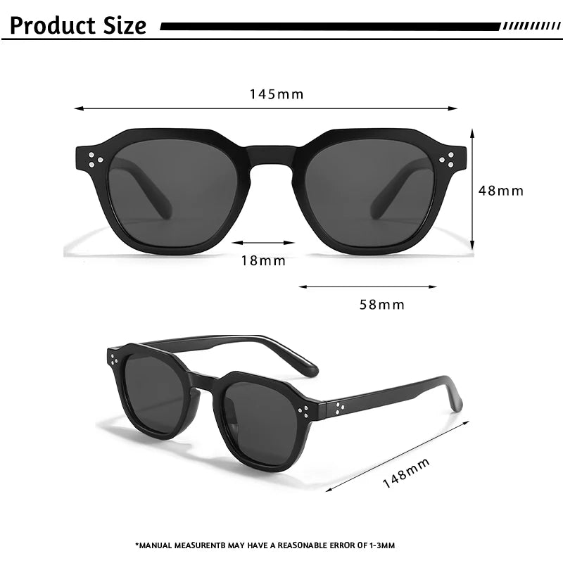 Retro Polarized Sunglasses for Men & Women – Ultralight TR90 Frame Polygon Design, High-Quality Travel & Outdoor Eyewear