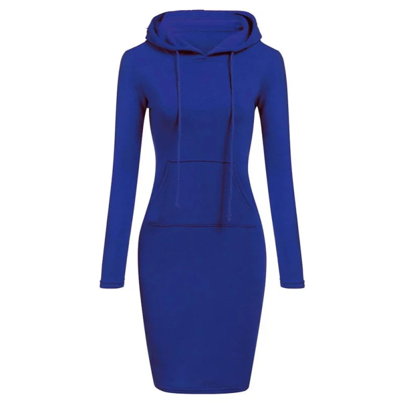 Cozy Autumn Elegance Women's Hooded Dresses & Stylish Sweatshirts for the Season