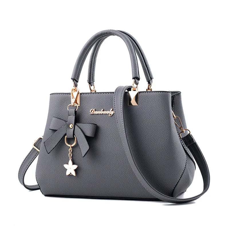Stylish Ladies’ Crossbody elegant Shoulder Bag with Flower Accent office Ladies Totes Pure Handbag for female