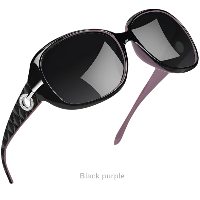 Women’s Retro Polarized Sunglasses – UV400 Diamond Butterfly Frame, Stylish Sunscreen Eyewear for Travel & Everyday Fashion