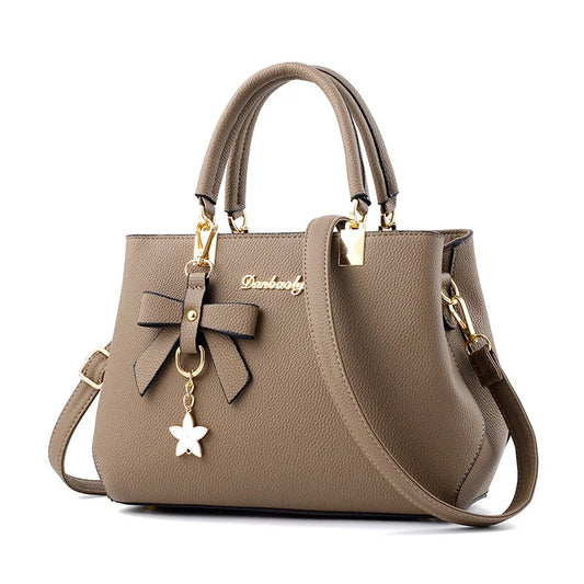 Stylish Ladies’ Crossbody elegant Shoulder Bag with Flower Accent office Ladies Totes Pure Handbag for female