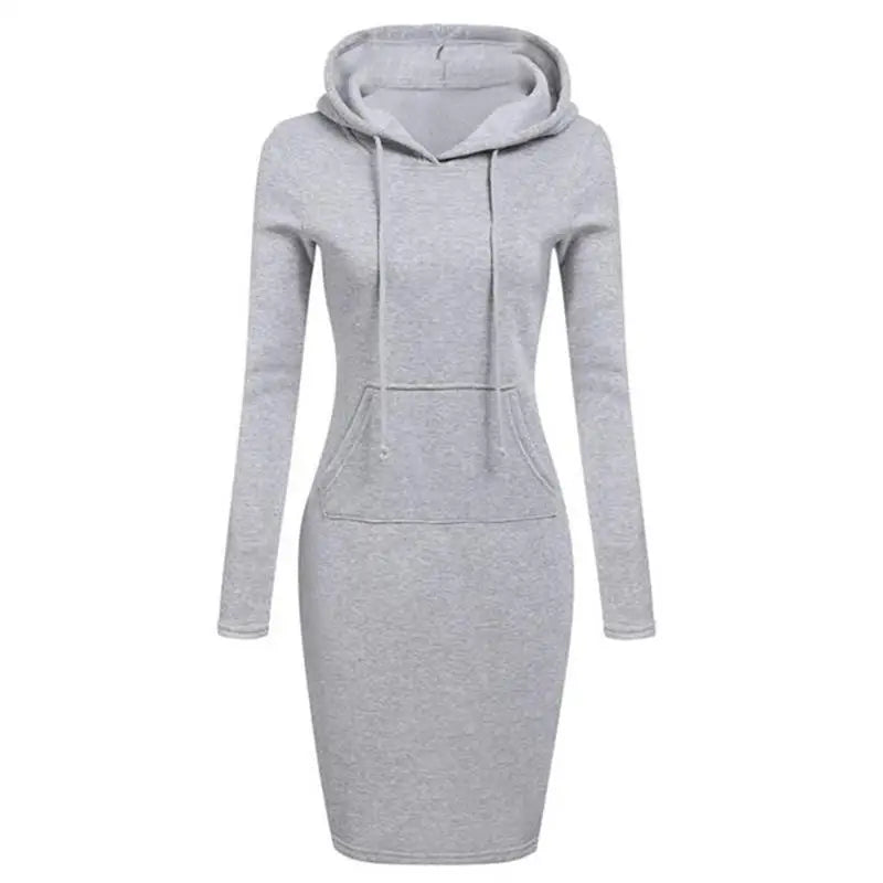 Cozy Autumn Elegance Women's Hooded Dresses & Stylish Sweatshirts for the Season