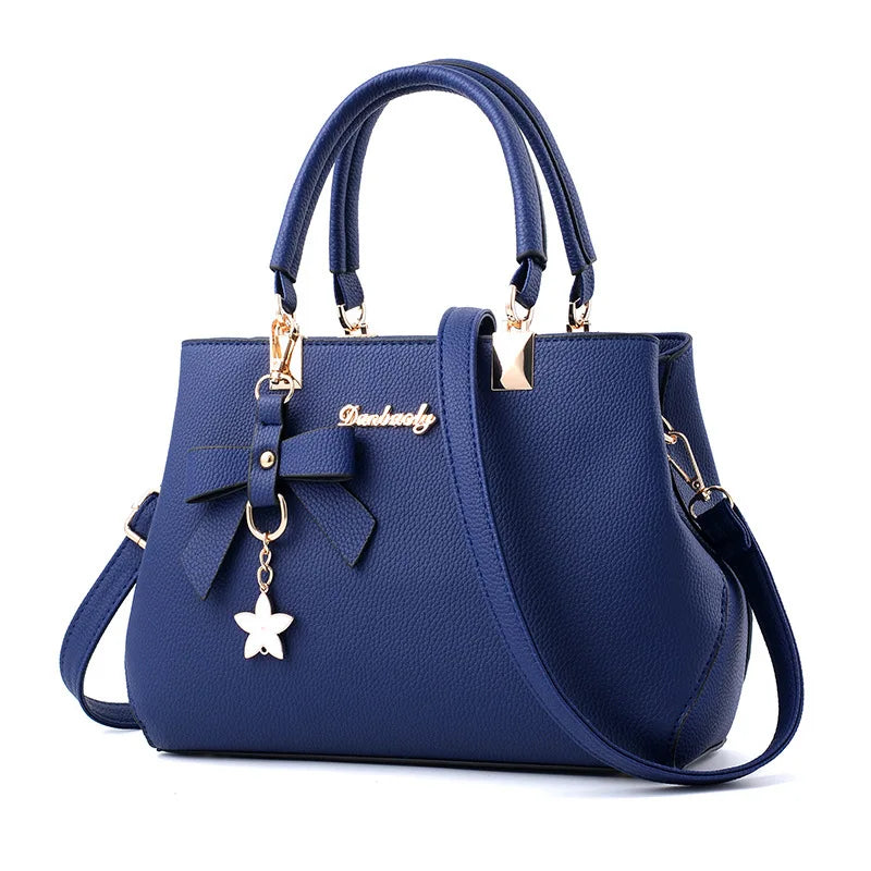 Stylish Ladies’ Crossbody elegant Shoulder Bag with Flower Accent office Ladies Totes Pure Handbag for female
