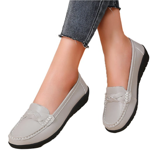 Women Flats Genuine Leather Fashion Tenis Flat Shoes Moccasins Women Shoes Slip On Women's Shoes Oxford Plus Size Zapatos Mujer