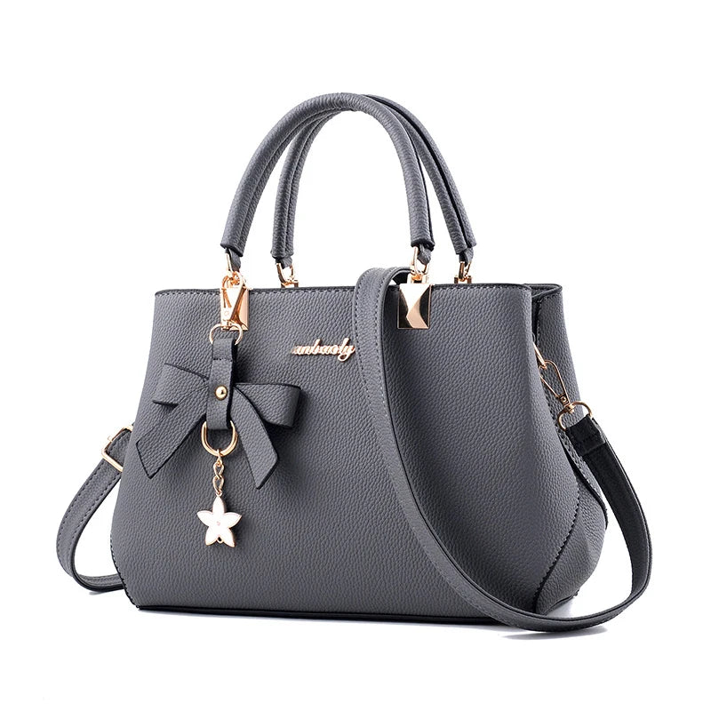 Stylish Ladies’ Crossbody elegant Shoulder Bag with Flower Accent office Ladies Totes Pure Handbag for female