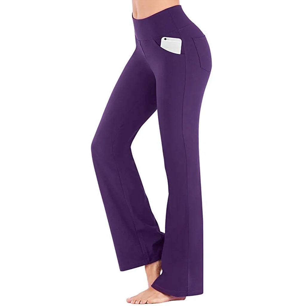 Women's Elegant High-Waist Palazzo Pants | Flared Wide-Leg Career Trousers for Office & Formal Wear"