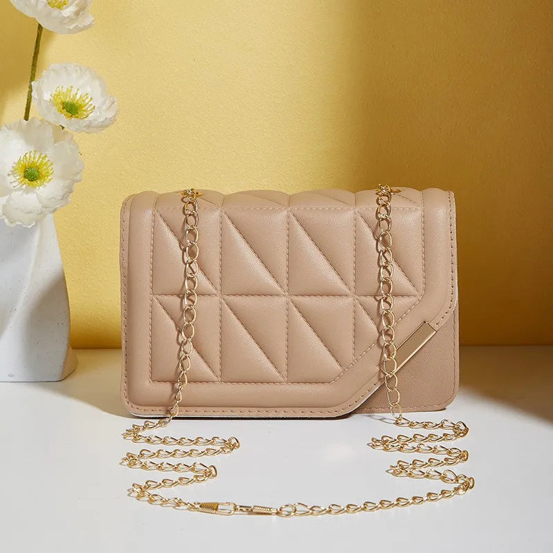 Elegant Quilted PU Leather Shoulder Bag , Black Luxury Crossbody for Women handbags