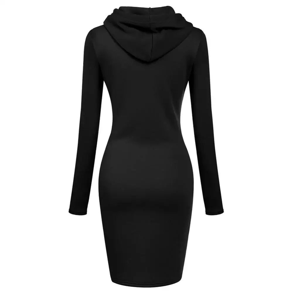 Cozy Autumn Elegance Women's Hooded Dresses & Stylish Sweatshirts for the Season