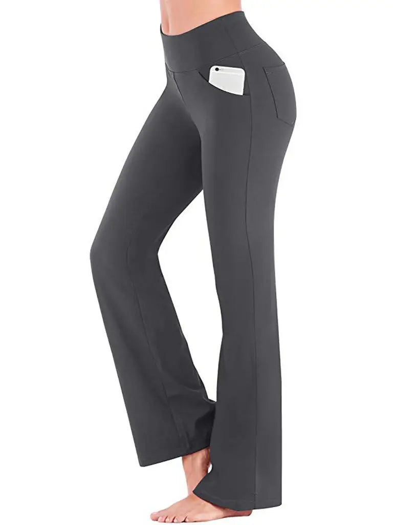 Women's Elegant High-Waist Palazzo Pants | Flared Wide-Leg Career Trousers for Office & Formal Wear"