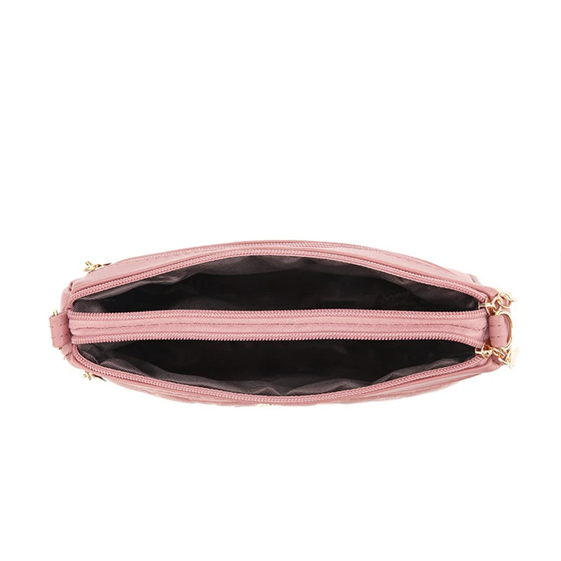 Stylish PU Leather Crossbody Bag Embroidered, Zippered & Spacious for Women handbags
