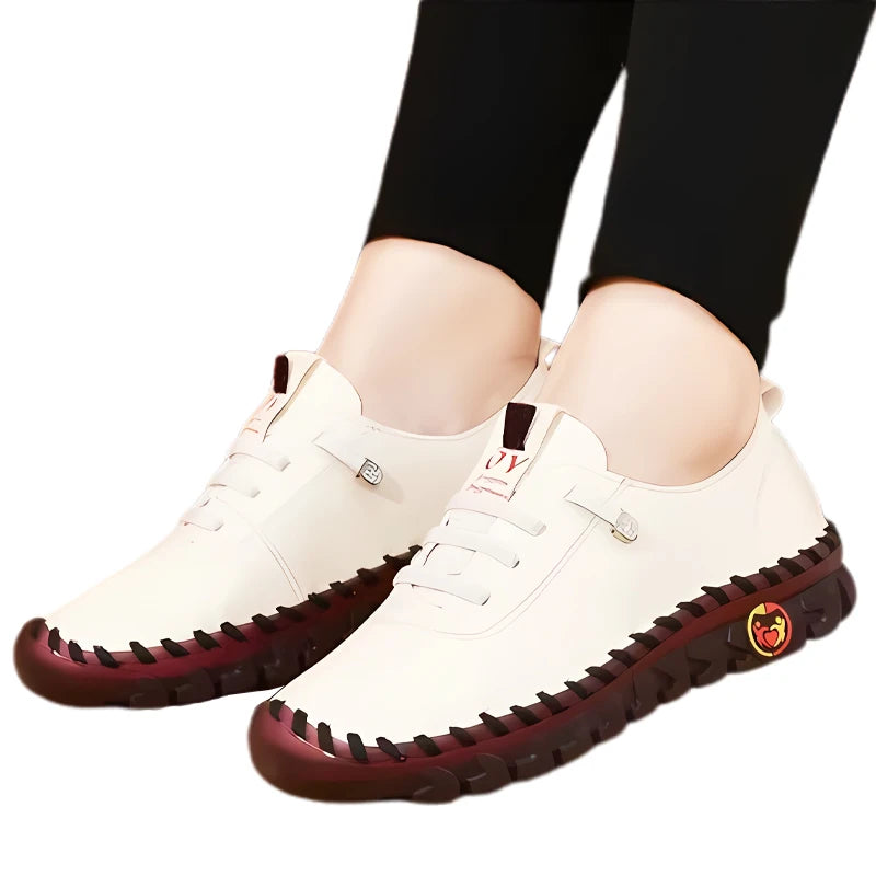 Women sneakers Shoes Loafers Lace Up Leather Flat New Spring Casual comfortable Mujer Zapatos Chaussure Femme