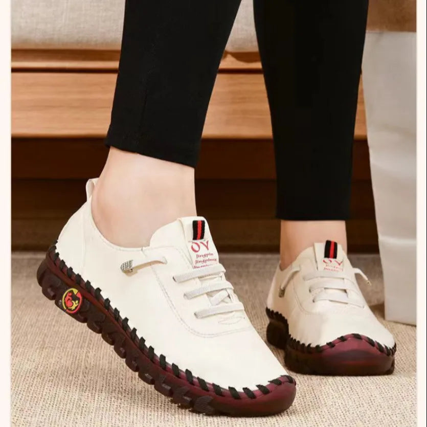 Women's Flat Shoes New Orthopedic Loafers Woman Moccasins Stitched Slip On Ballet Flats For Women Nurse Shoes Medical