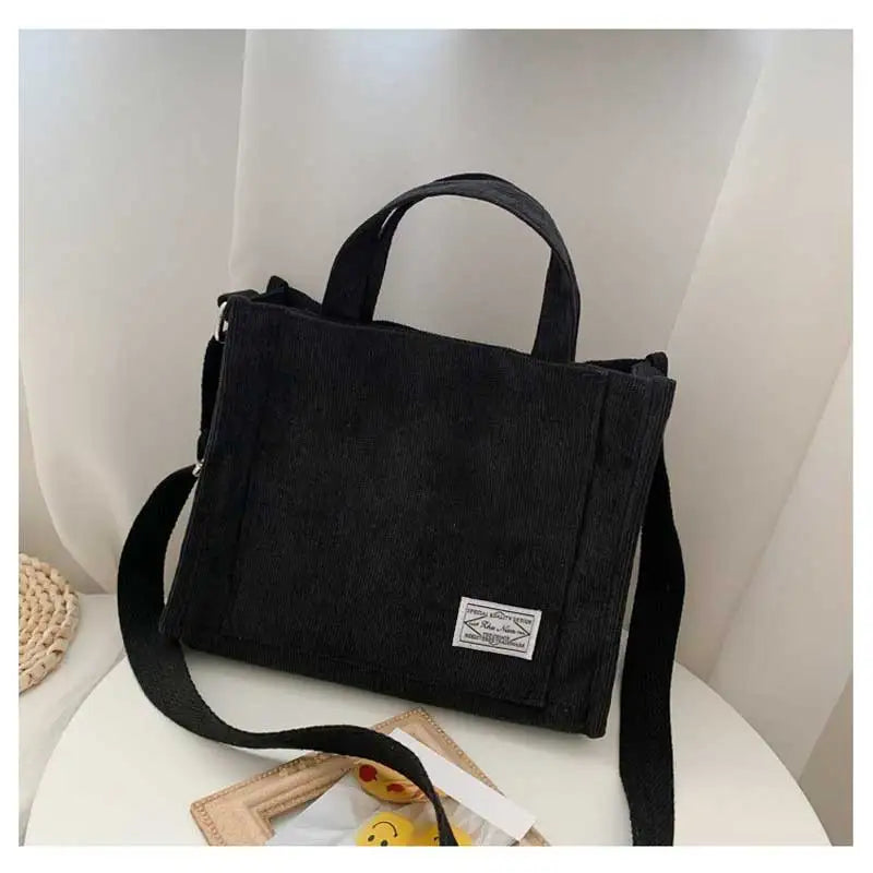 Chic Corduroy Crossbody Tote – Stylish Square Shoulder Bag for Women, Perfect for Travel & Everyday Use