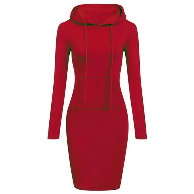 Cozy Autumn Elegance Women's Hooded Dresses & Stylish Sweatshirts for the Season