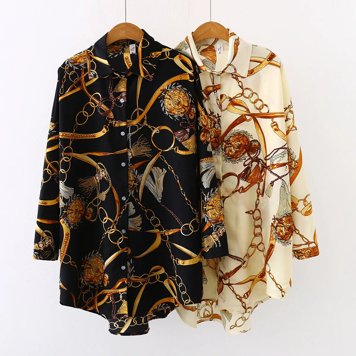 2025 Women's Vintage Button-Down Blouse | Sexy Loose-Fit Casual Shirt & Cardigan